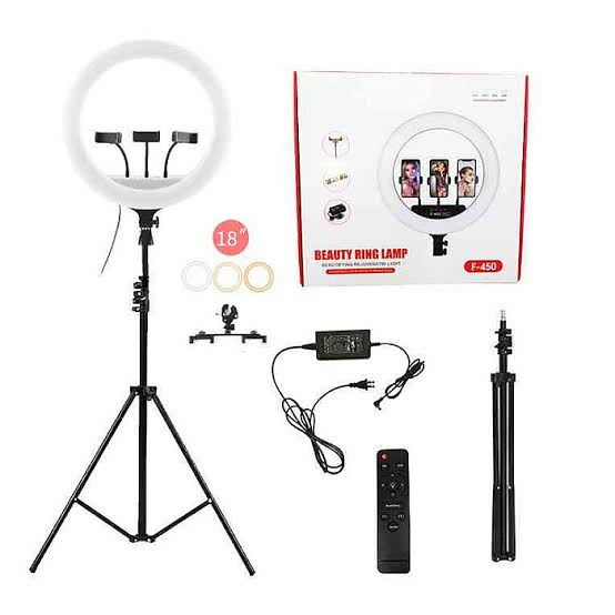 Professional 18 inch LED ring light with 7ft tripod stand