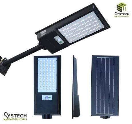 Outdoor solar powered motion sensor LED street light 100w