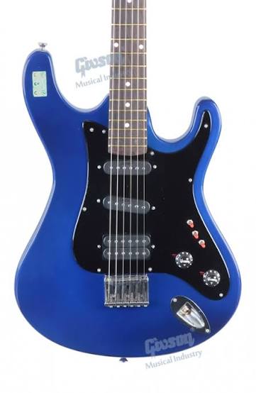 Givson blue diamond semi acoustic guitar with equalizer