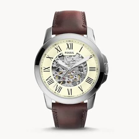 Fossil grant Automatic mechanaical skeleton leather watch