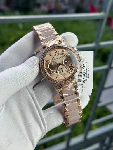 Micghael kore womwn parker rose gold glitz watch