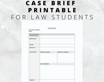 Law school case briefs
