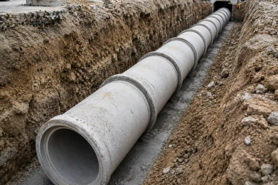 Municipal Stormwater RCC Hume Pipe Drainage Line