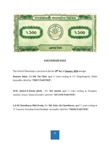 Advanced Partnership Deed Drafting