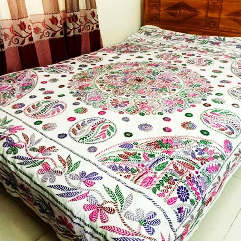 Premium Nakshi Kantha Bedspread